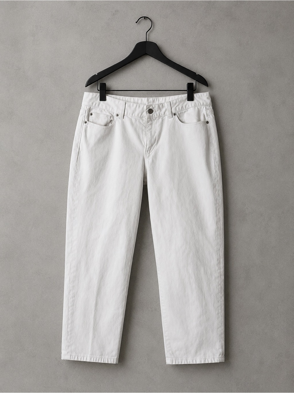 LOFT White Curvy Crop Jeans